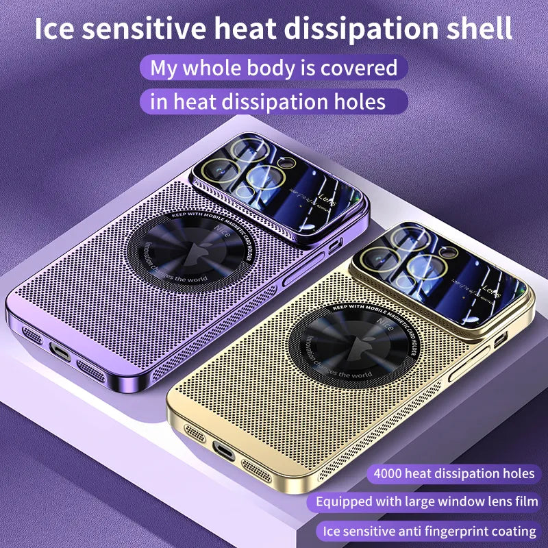 Electroplated Heat Dissipation Magnetic Case For iPhone Electroplated Heat Dissipation Magnetic Case For iPhone