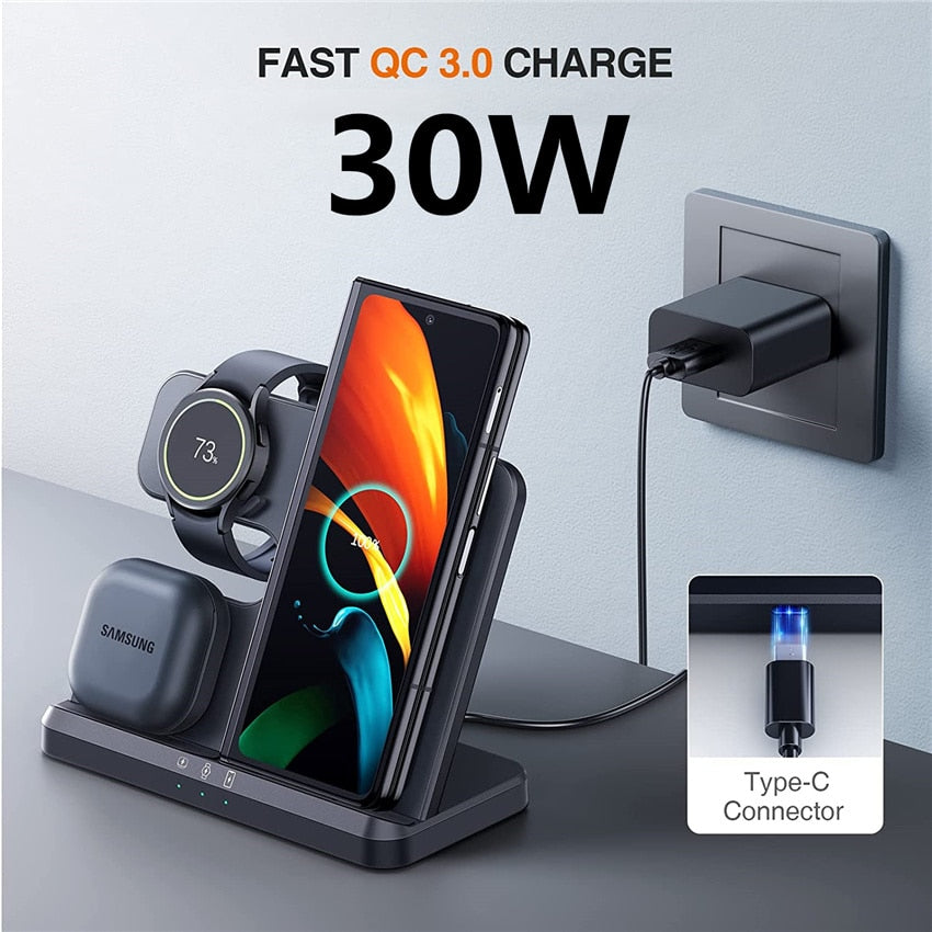 3 in 1 Wireless Charging Dock Station for Samsung