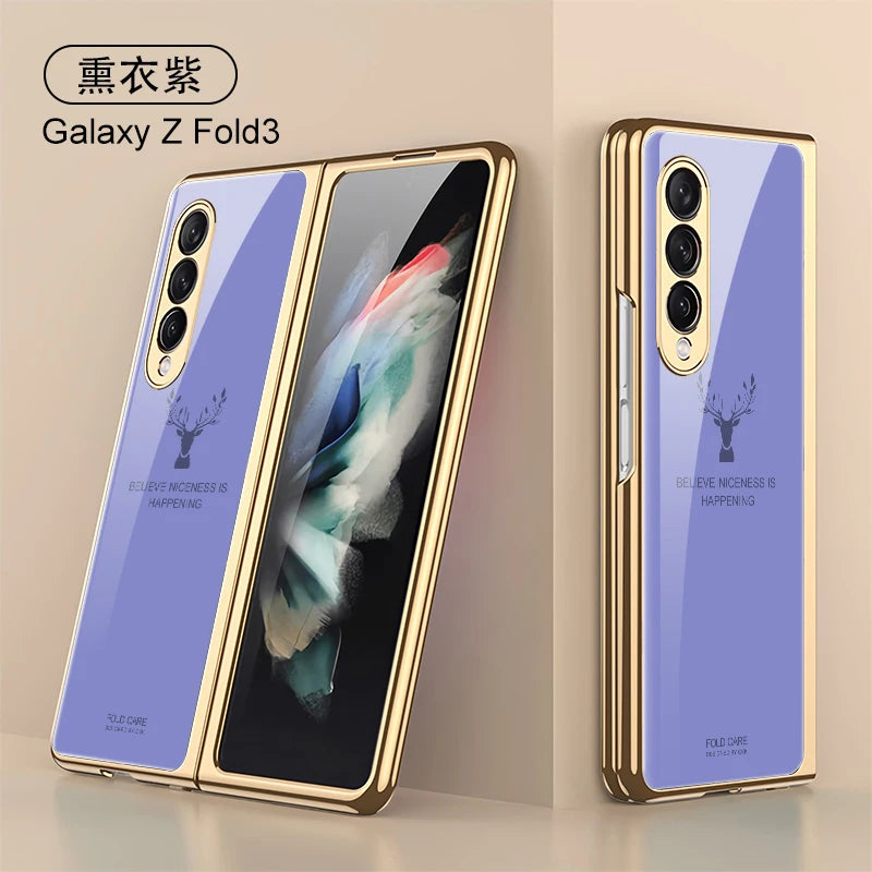 Leather & Tempered Glass Hard Case For Samsung Galaxy Z Fold - Premium Mobile Phone Cases from Dressmycell.com - Just $30! Shop now at Dressmycell.com Leather & Tempered Glass Hard Case For Samsung Galaxy Z Fold - Premium Mobile Phone Cases from Dressmycell.com - Just $30! Shop now at Dressmycell.com