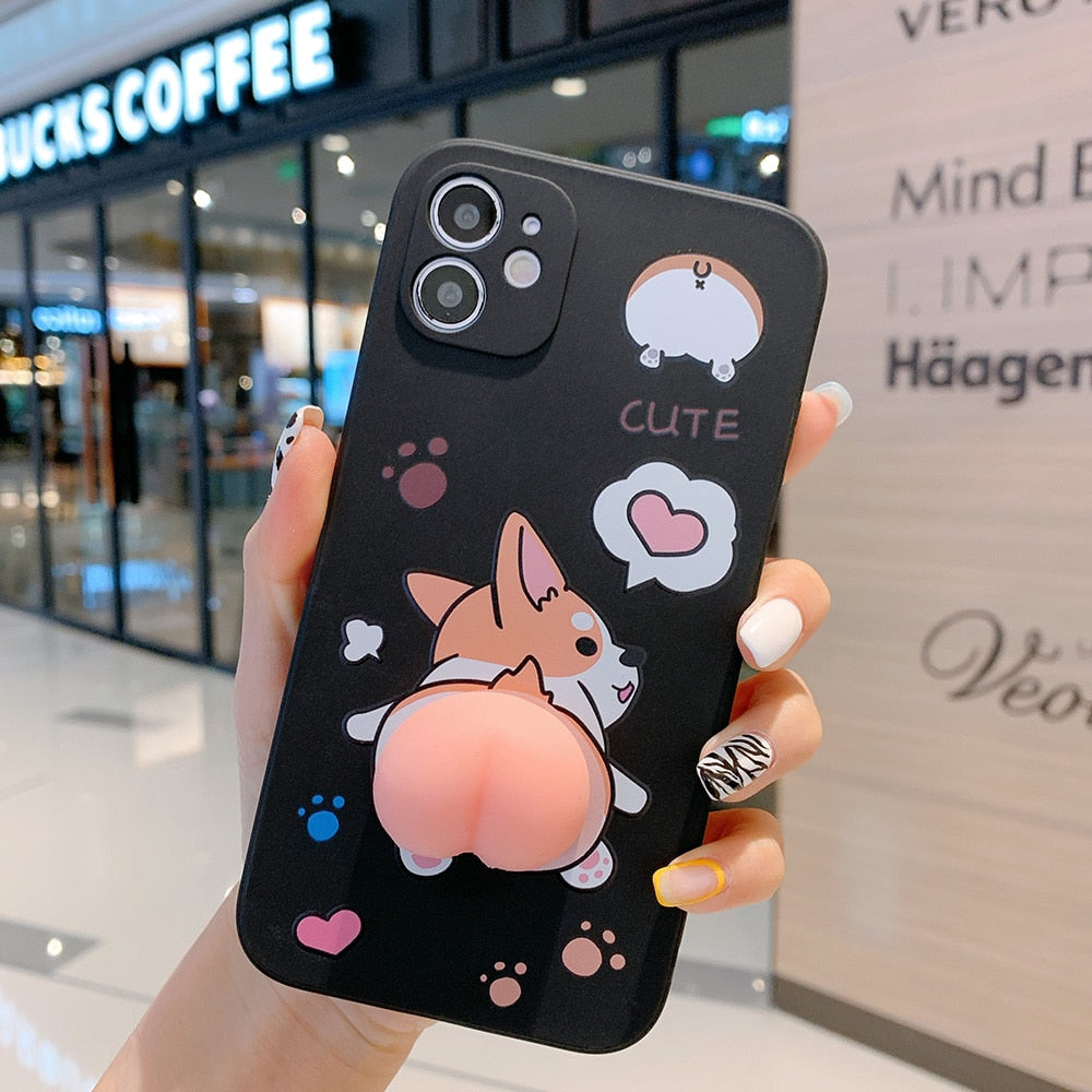 Cute Corgi Dog Buttocks Case For Samsung - Premium Mobile Phone Cases from Dressmycell.com - Just $16! Shop now at Dressmycell.com