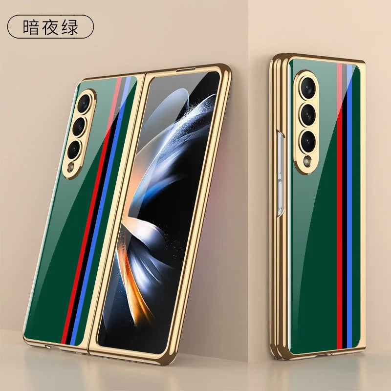 Leather & Tempered Glass Hard Case For Samsung Galaxy Z Fold - Premium Mobile Phone Cases from Dressmycell.com - Just $30! Shop now at Dressmycell.com Leather & Tempered Glass Hard Case For Samsung Galaxy Z Fold - Premium Mobile Phone Cases from Dressmycell.com - Just $30! Shop now at Dressmycell.com