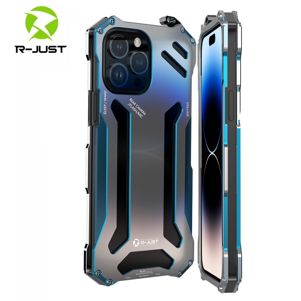 R-JUST Alloy Metal Half-Wrapped Case for iPhone - Premium Mobile Phone Cases from R-Just - Just $32! Shop now at Dressmycell.com