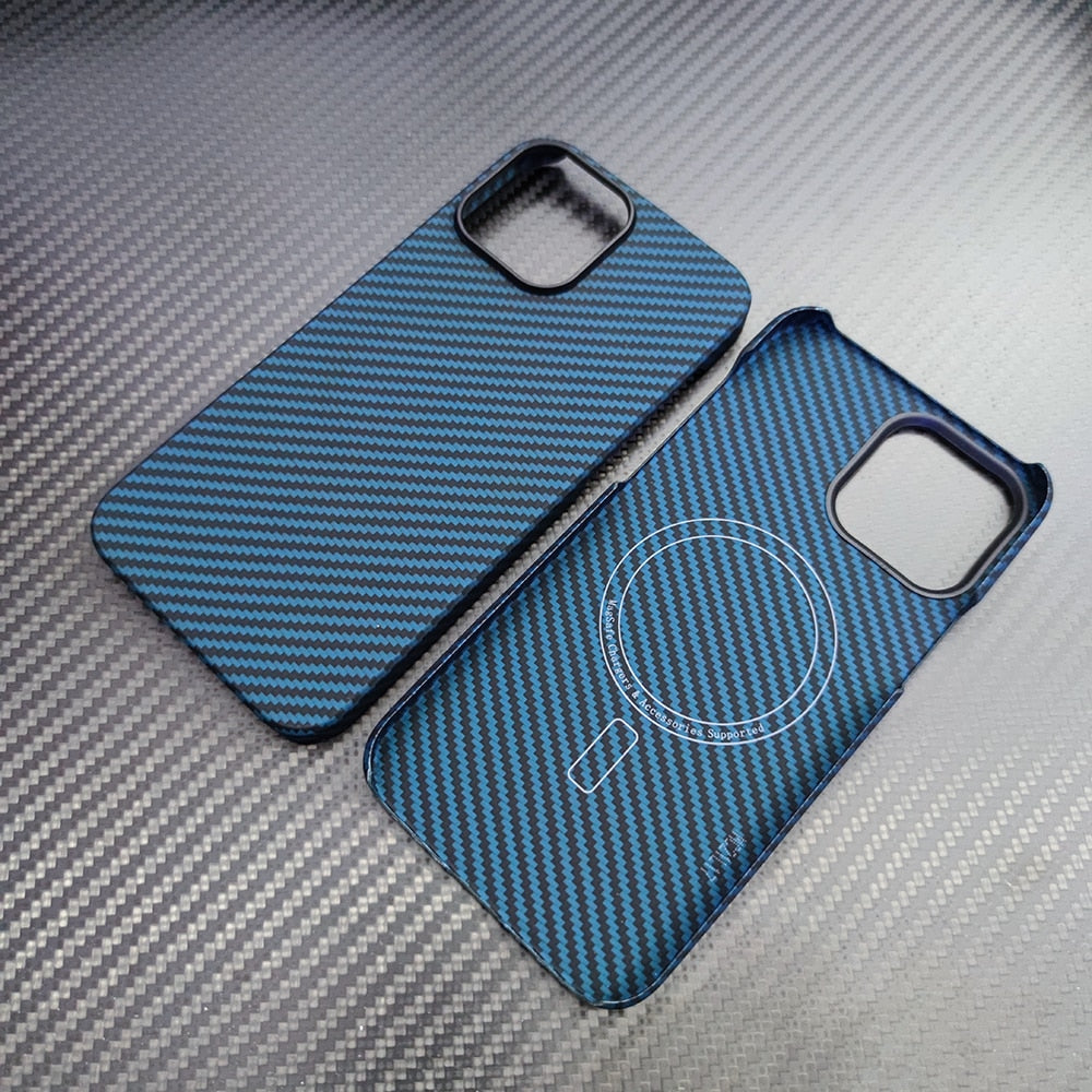 Pure Carbon Fiber MagSafe Ultra-thin Case for iPhone - Premium Mobile Phone Cases from Dressmycell.com - Just $52.00! Shop now at Dressmycell.com