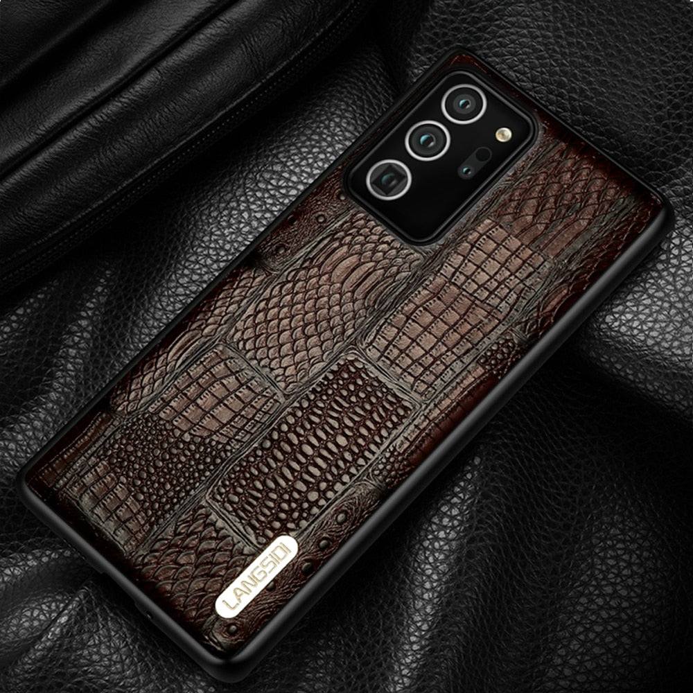 LANGSIDI Genuine Leather Retro Splice Case For Samsung - Premium Mobile Phone Cases from Langsidi - Just $40.00! Shop now at Dressmycell.com