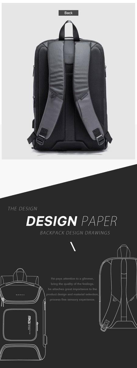 BANGE Capacity USB Charging Backpack - Premium Laptop Bags from Dressmycell.com - Just $80.00! Shop now at Dressmycell.com