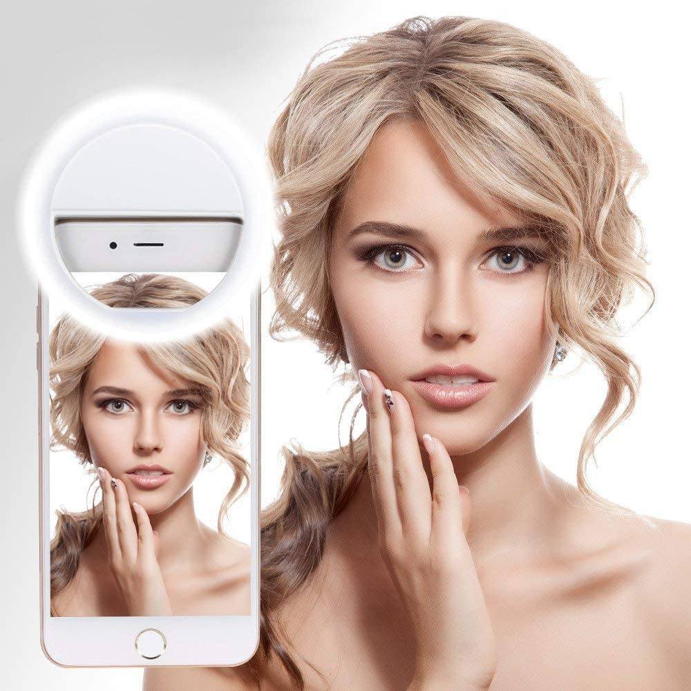 Selfie Ring Light LED Clip for Phones - Premium Other Phone Accessories from Dressmycell.com - Just $25.00! Shop now at Dressmycell.com