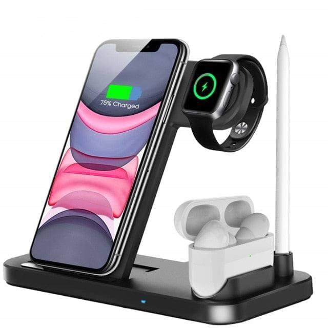 4in1 - 15W Qi Fast Wireless Charging Station - Premium Chargers & Powerbanks from Dressmycell.com - Just $55.00! Shop now at Dressmycell.com