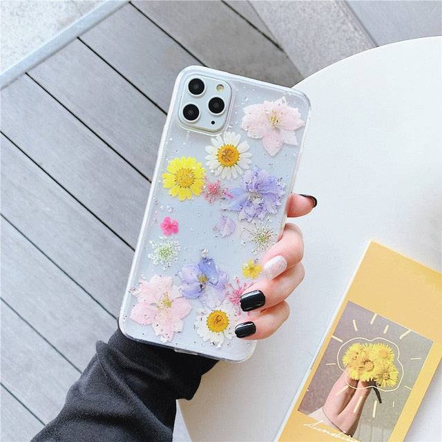 Real Dried Flowers Clear Case For iPhone - Premium Mobile Phone Cases from Dressmycell.com - Just $16.00! Shop now at Dressmycell.com