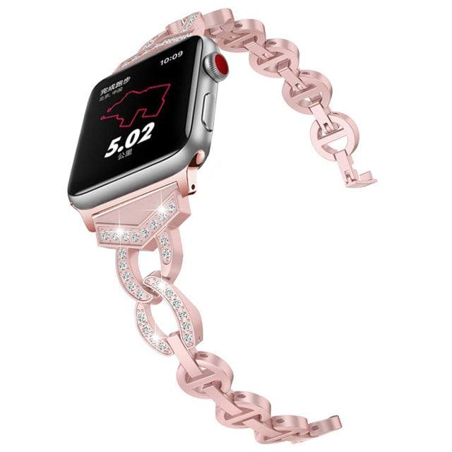 Rhinestone Bracelet Band for Apple Watch - Premium Apple Watch Accessories from Dressmycell.com - Just $25.00! Shop now at Dressmycell.com