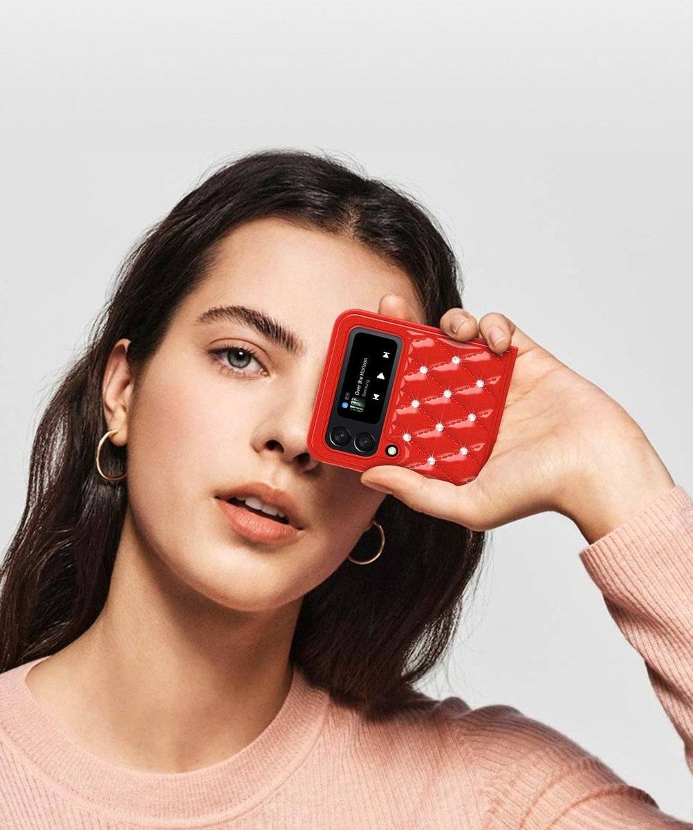 Rhomboid Pattern Case For Samsung Z Flip 3 - Premium Mobile Phone Cases from Dressmycell.com - Just $20.00! Shop now at Dressmycell.com Rhomboid Pattern Case For Samsung Z Flip 3 - Premium Mobile Phone Cases from Dressmycell.com - Just $20.00! Shop now at Dressmycell.com