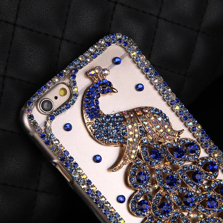 Peacock Rhinestone Case for Samsung - Premium Mobile Phone Cases from Dressmycell.com - Just $20! Shop now at Dressmycell.com