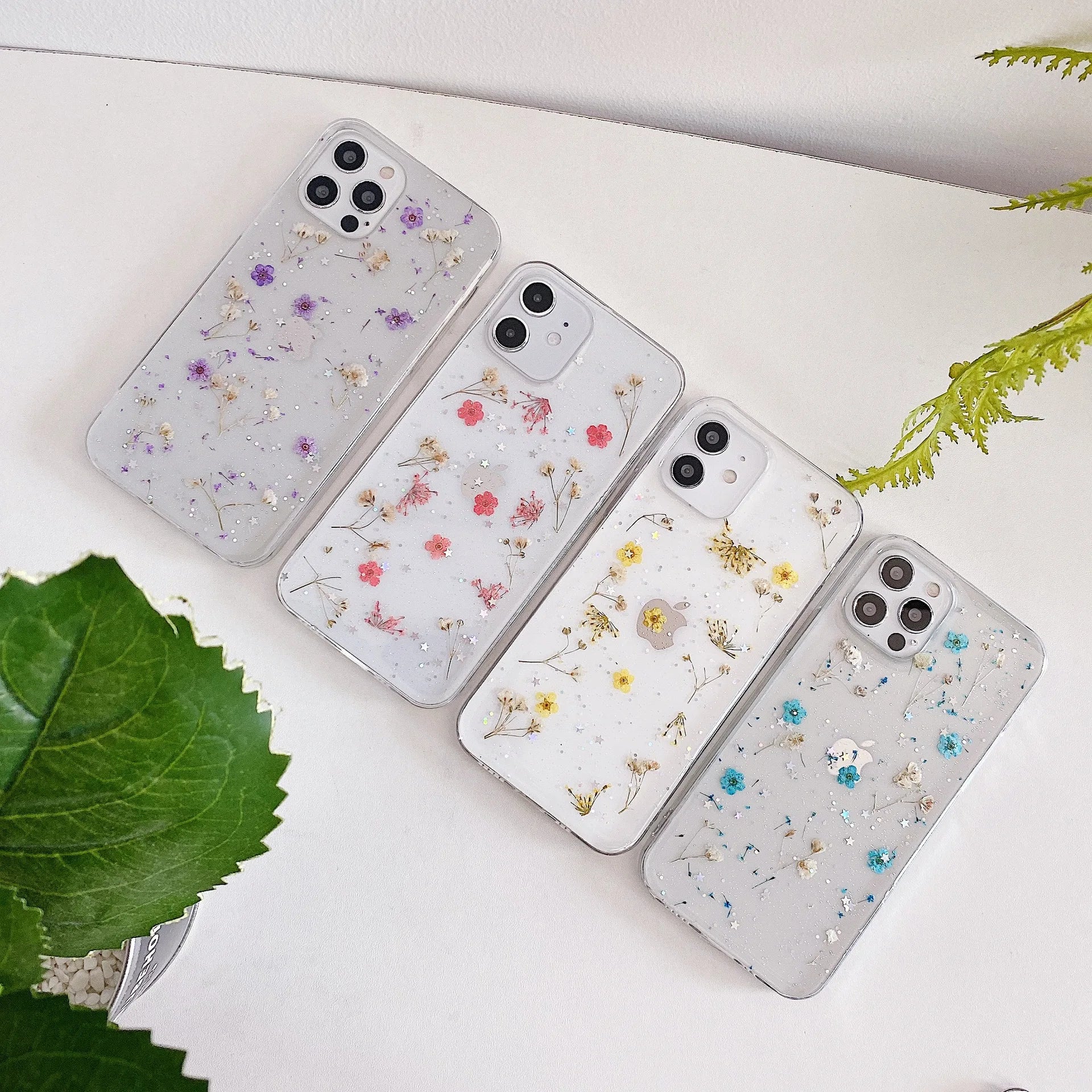 Real Dried Daisies Clear Case For iPhone - Premium Mobile Phone Cases from Dressmycell.com - Just $15! Shop now at Dressmycell.com