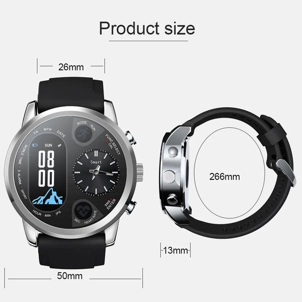 T3 PRO Dual Time Smart Watch - Premium Watches from Dressmycell.com - Just $52! Shop now at Dressmycell.com