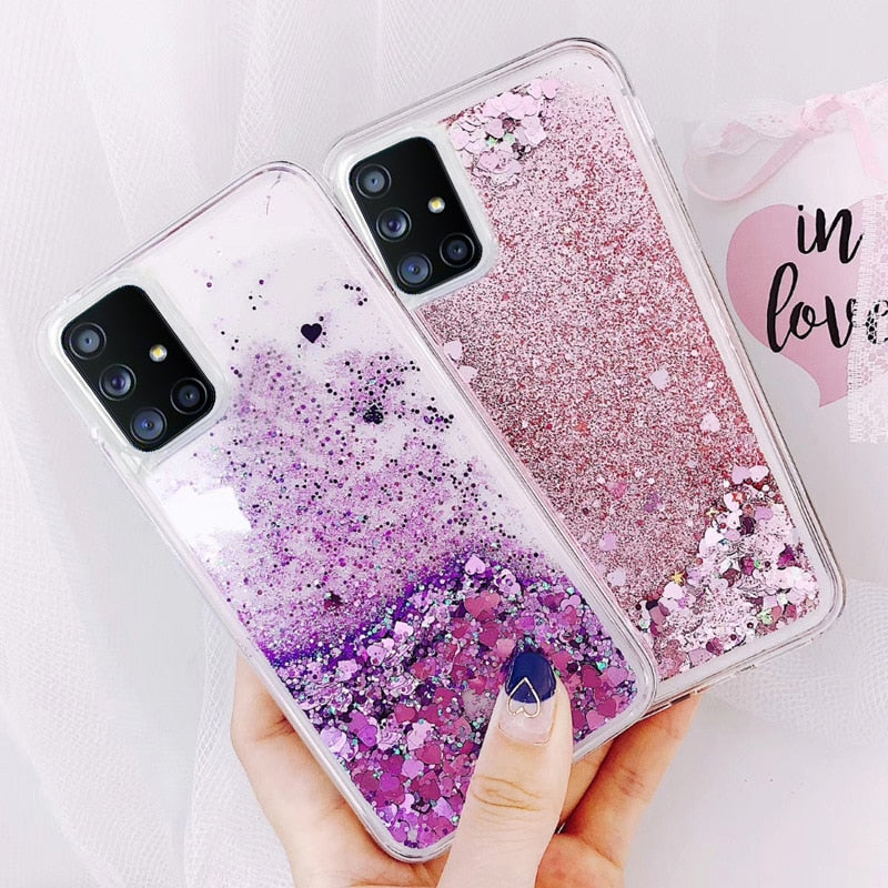 Glitter Quicksand Liquid Case For Samsung - Premium Mobile Phone Cases from Dressmycell.com - Just $18.00! Shop now at Dressmycell.com