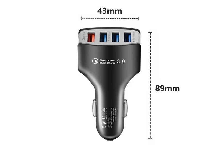 4USB QC 3.0 4Ports USB Car Portable Charger - Premium Chargers & Powerbanks from Dressmycell.com - Just $15! Shop now at Dressmycell.com