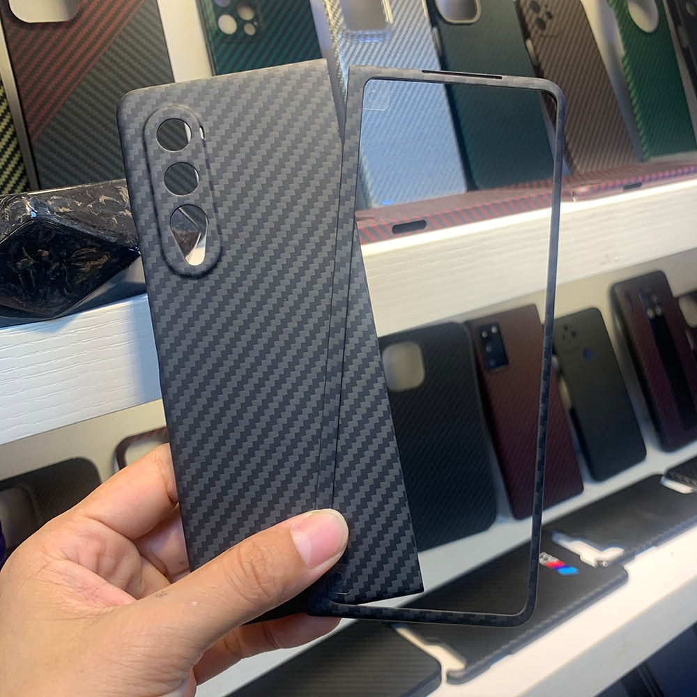 Real Carbon Fiber Case For Samsung Galaxy Z Fold - Premium Mobile Phone Cases from Dressmycell.com - Just $52.00! Shop now at Dressmycell.com