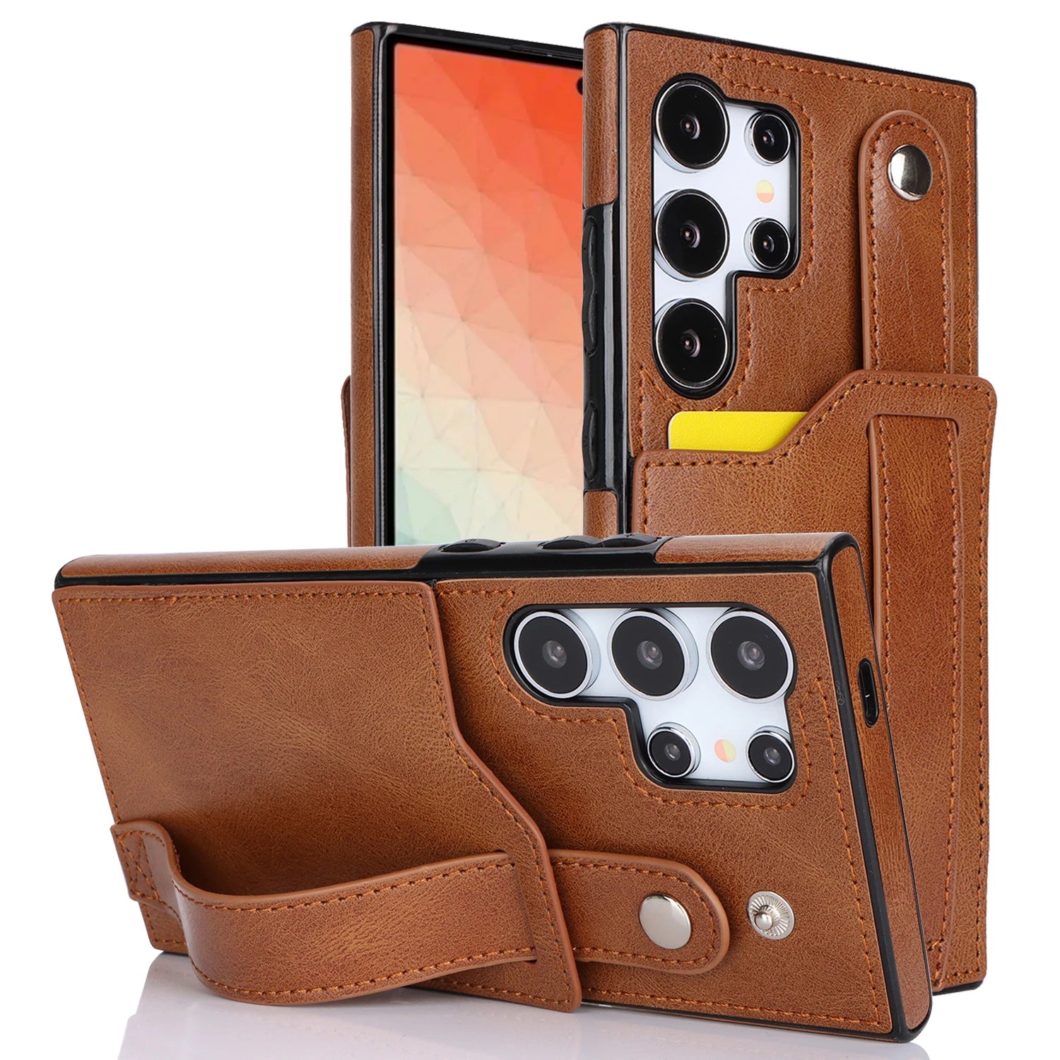 Leather Card Holder Case with Stand For Samsung Galaxy A Series - Premium Mobile Phone Cases from Dressmycell.com - Just $17! Shop now at Dressmycell.com