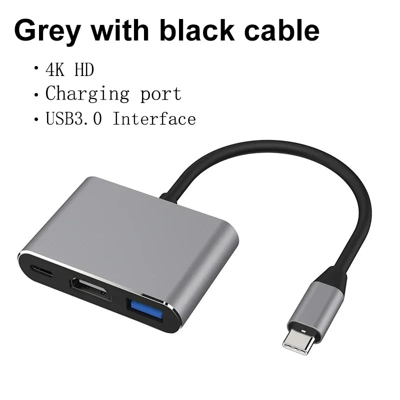 3 IN 1 USB C  Hub to HDMI USB 3.0 PD - Premium Electronics from Dressmycell.com - Just $19.99! Shop now at Dressmycell.com