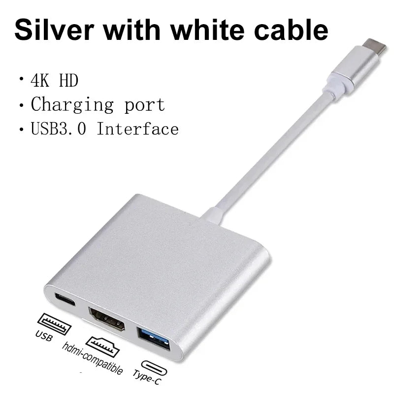 3 IN 1 USB C  Hub to HDMI USB 3.0 PD - Premium Electronics from Dressmycell.com - Just $19.99! Shop now at Dressmycell.com