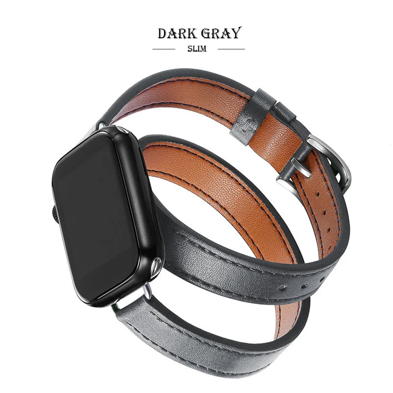 Leather Strap Band Replacement for Apple Watch - Premium Apple Watch Accessories from Dressmycell.com - Just $16! Shop now at Dressmycell.com