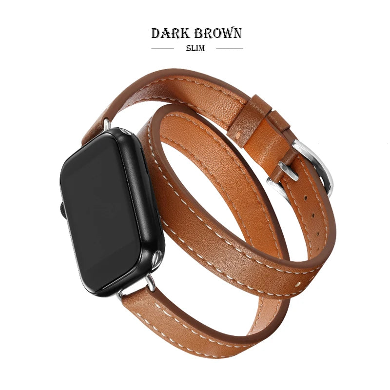 Leather Strap Band Replacement for Apple Watch - Premium Apple Watch Accessories from Dressmycell.com - Just $16! Shop now at Dressmycell.com