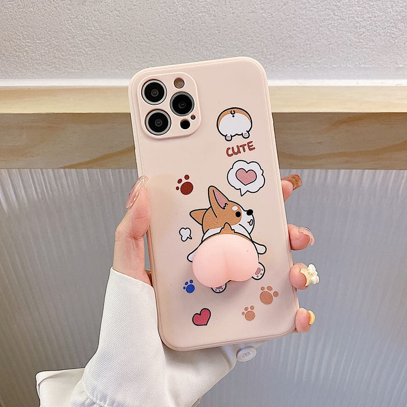 Cute Corgi Dog Buttocks Case For Samsung - Premium Mobile Phone Cases from Dressmycell.com - Just $16! Shop now at Dressmycell.com