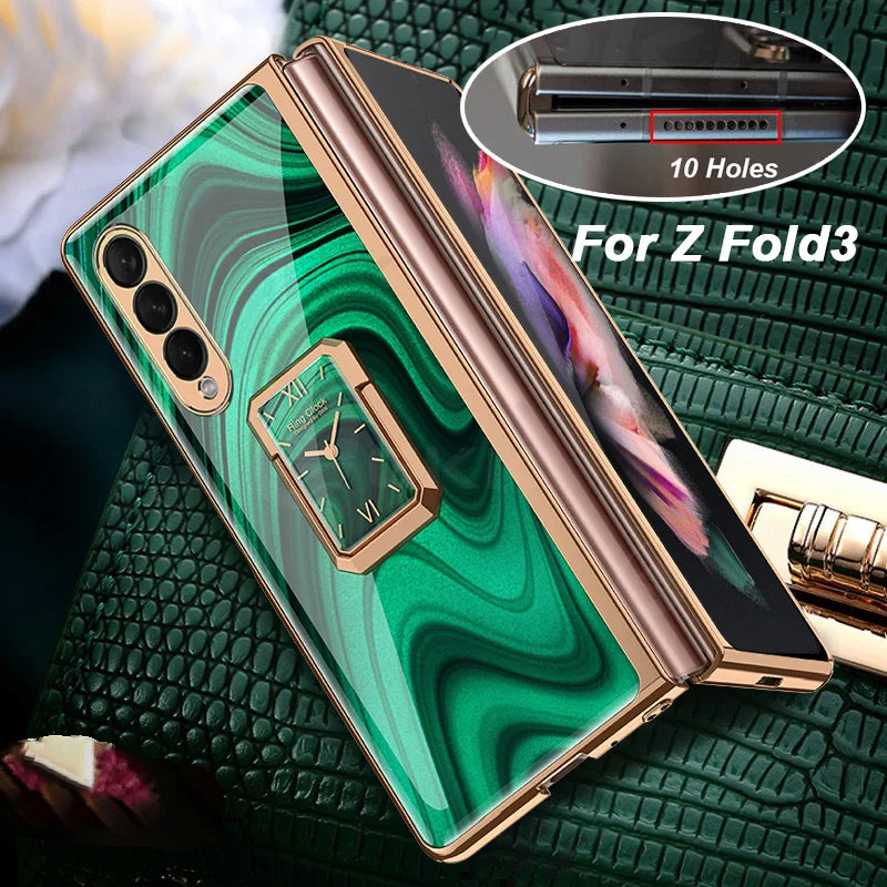 Luxury Clock Case For Samsung Galaxy Fold Series - Premium Mobile Phone Cases from Dressmycell.com - Just $32! Shop now at Dressmycell.com