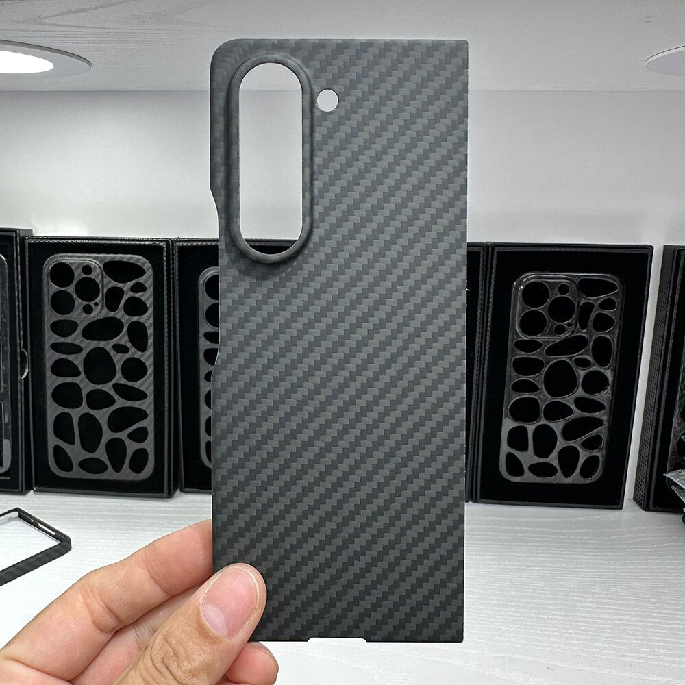 Ultra Thin Carbon Fiber case For Samsung Galaxy Z Fold 5 - Premium Mobile Phone Cases from QADIR - Just $45.00! Shop now at Dressmycell.com