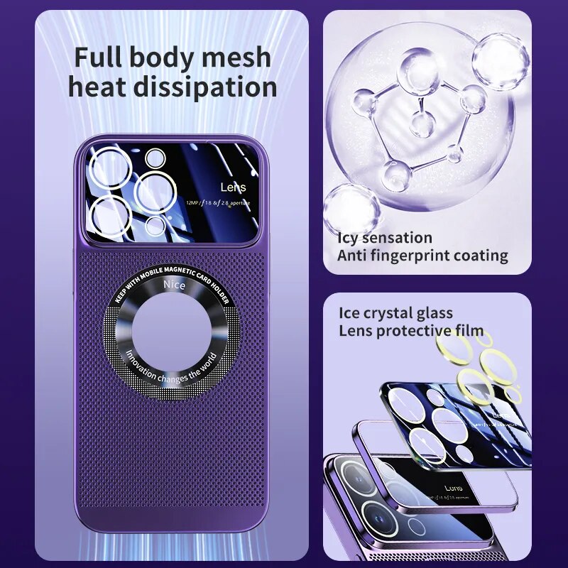 Electroplated Heat Dissipation Magnetic Case For iPhone - Premium Mobile Phone Cases from Dressmycell.com - Just $18! Shop now at Dressmycell.com