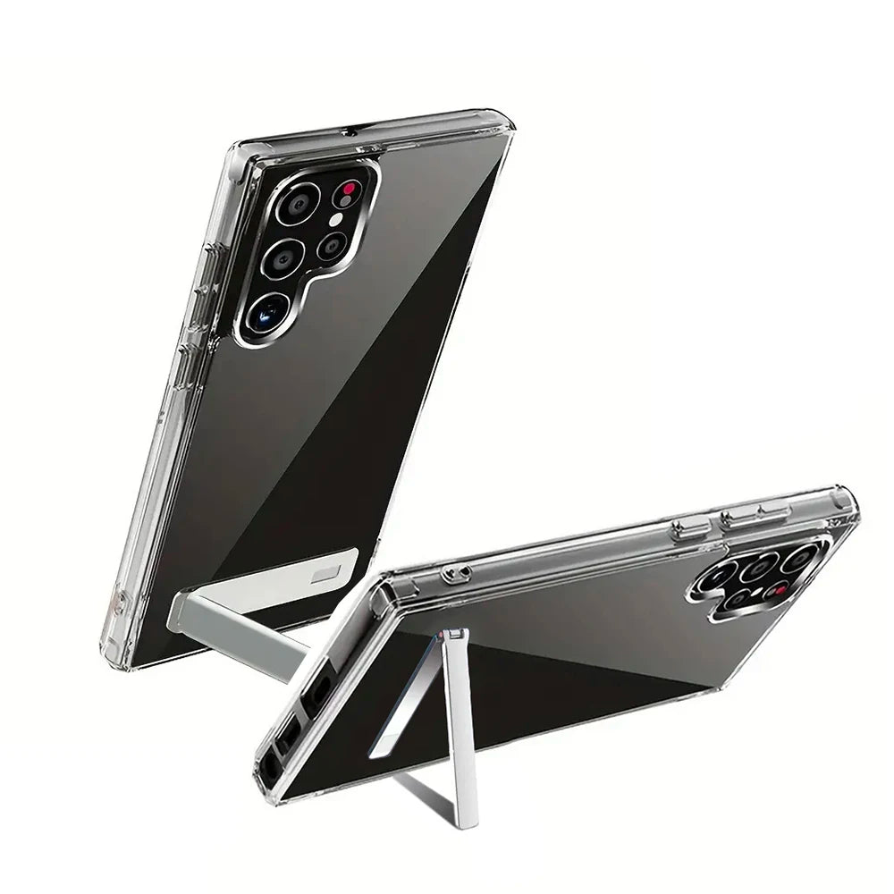 Clear Case with Horizontal & Vertical Stand for Samsung - Premium Mobile Phone Cases from Dressmycell.com - Just $15! Shop now at Dressmycell.com