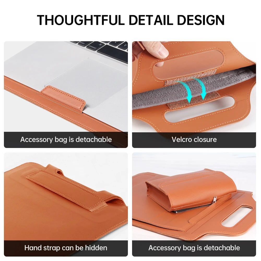 PU Leather Liner Sleeve For MacBook and Laptops - Premium Laptop Bags from Dressmycell.com - Just $60! Shop now at Dressmycell.com