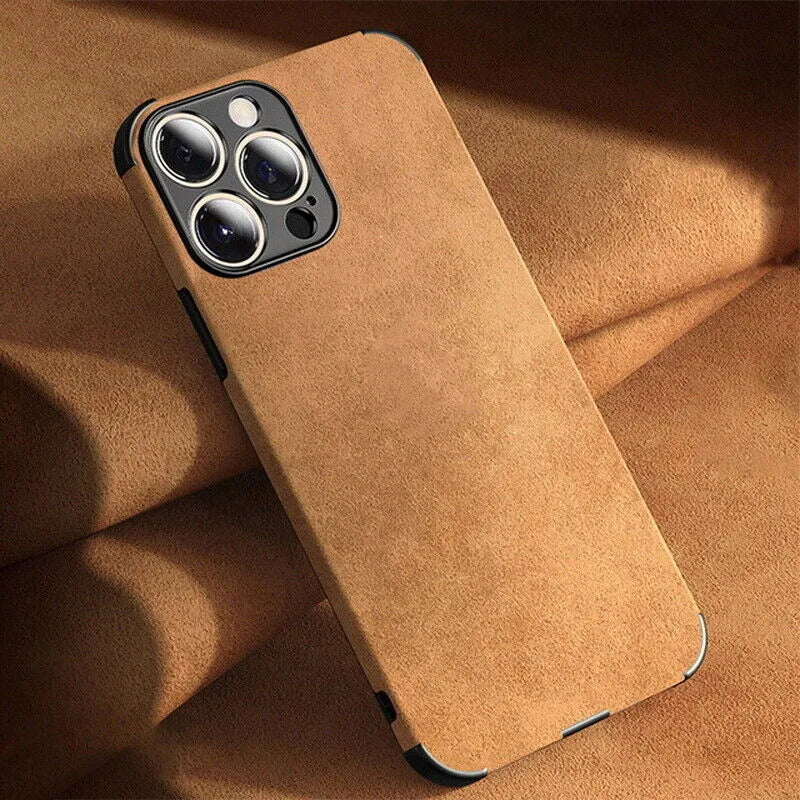 Matte Lambskin Leather Case for iPhone - Premium Mobile Phone Cases from Dressmycell.com - Just $20! Shop now at Dressmycell.com