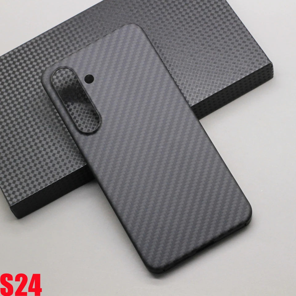 Real Pure Carbon Fiber Protective Case for Samsung - Premium Mobile Phone Cases from Dressmycell.com - Just $40! Shop now at Dressmycell.com