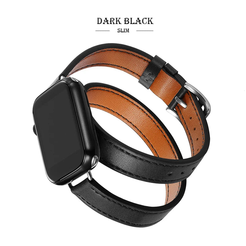 Leather Strap Band Replacement for Apple Watch - Premium Apple Watch Accessories from Dressmycell.com - Just $16! Shop now at Dressmycell.com