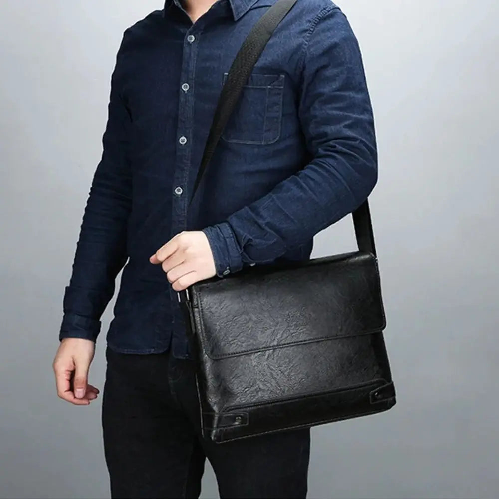 PU Leather Business Document Bag for Men - Premium Laptop Bags from Dressmycell.com - Just $35! Shop now at Dressmycell.com