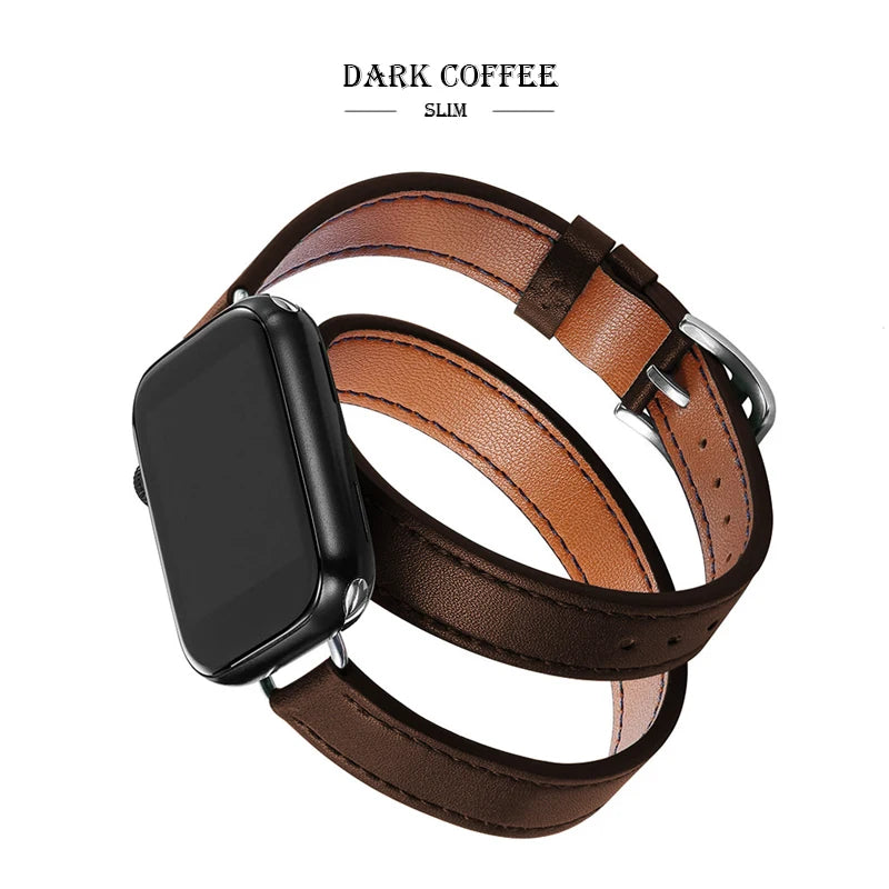 Leather Strap Band Replacement for Apple Watch - Premium Apple Watch Accessories from Dressmycell.com - Just $16! Shop now at Dressmycell.com