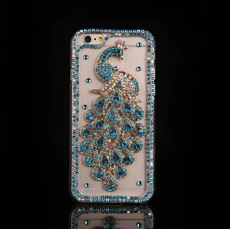 Peacock Rhinestone Case for Samsung - Premium Mobile Phone Cases from Dressmycell.com - Just $20! Shop now at Dressmycell.com