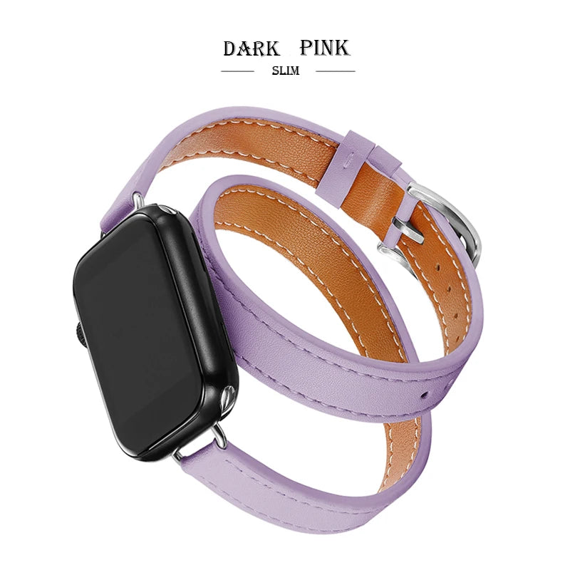 Leather Strap Band Replacement for Apple Watch - Premium Apple Watch Accessories from Dressmycell.com - Just $16! Shop now at Dressmycell.com