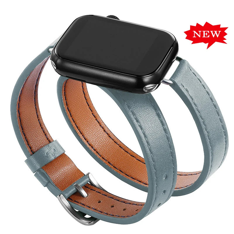 Leather Strap Band Replacement for Apple Watch - Premium Apple Watch Accessories from Dressmycell.com - Just $16! Shop now at Dressmycell.com