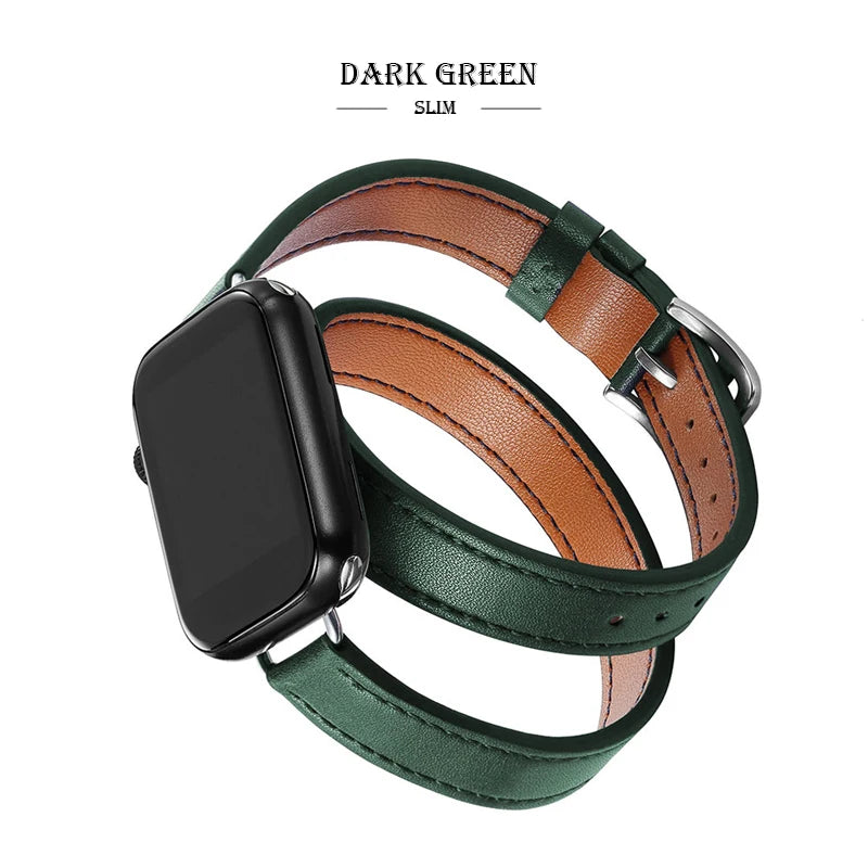 Leather Strap Band Replacement for Apple Watch - Premium Apple Watch Accessories from Dressmycell.com - Just $16! Shop now at Dressmycell.com