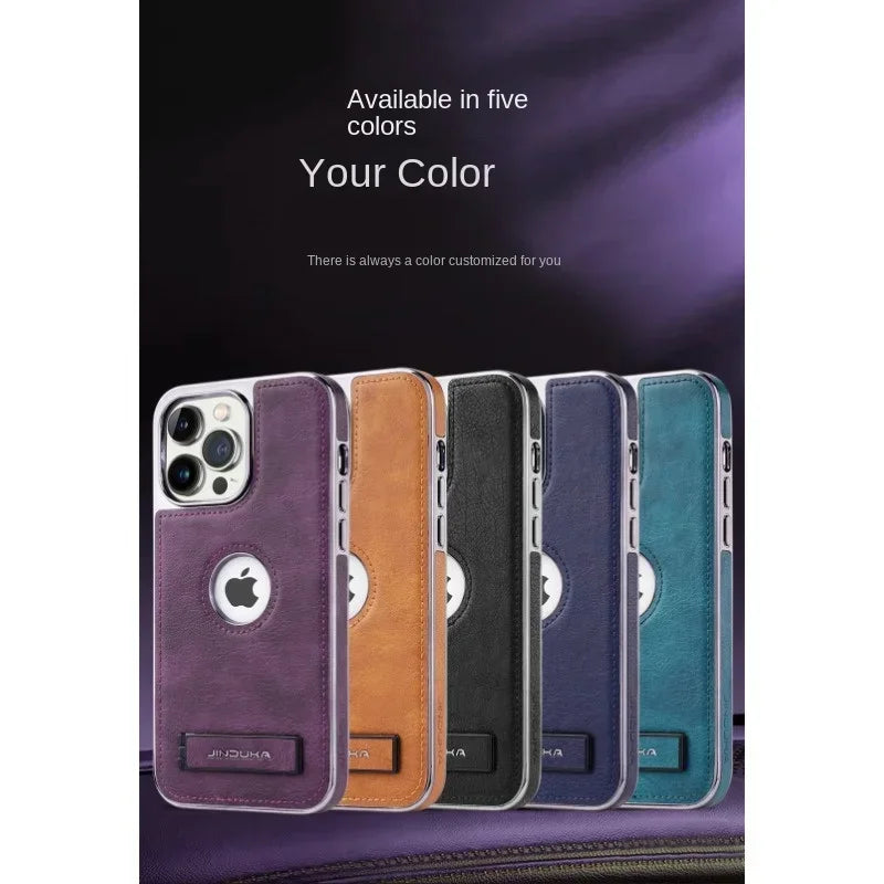 Invisible Fold Stand Case with Electroplated Bezel for iPhone - Premium Mobile Phone Cases from Dressmycell.com - Just $25! Shop now at Dressmycell.com