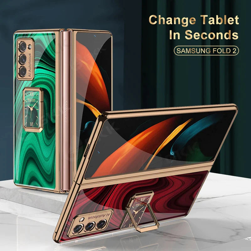 Luxury Clock Case For Samsung Galaxy Fold Series - Premium Mobile Phone Cases from Dressmycell.com - Just $32! Shop now at Dressmycell.com
