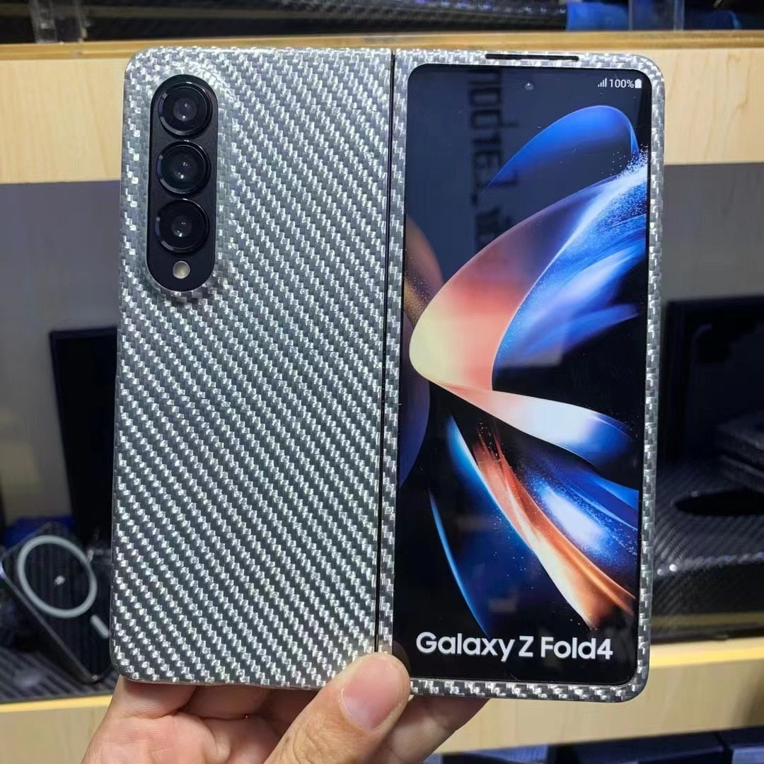 Real Carbon Fiber Case For Samsung Galaxy Z Fold - Premium Mobile Phone Cases from Dressmycell.com - Just $52.00! Shop now at Dressmycell.com