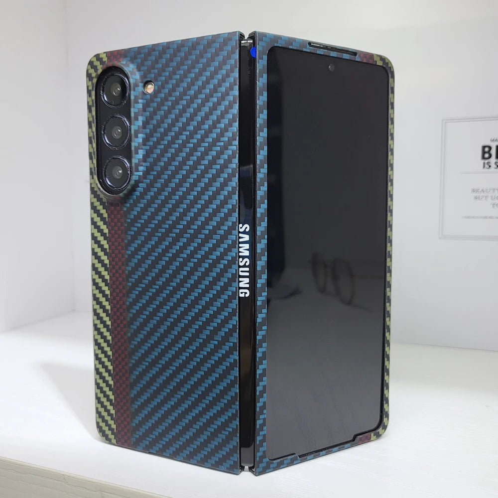 YTF Carbon Fiber Case For Samsung Galaxy Z Fold 5 - Premium Mobile Phone Cases from YTF-Carbon - Just $50! Shop now at Dressmycell.com