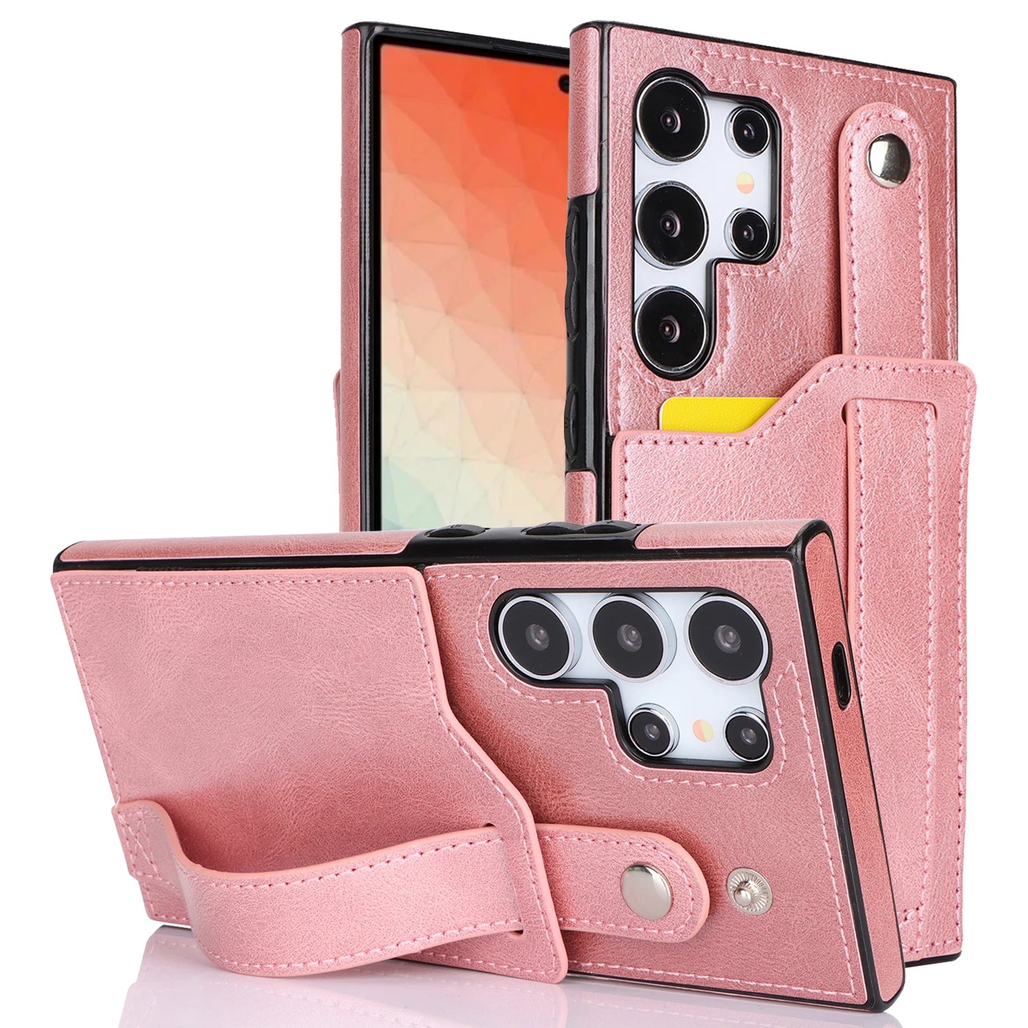 Leather Card Holder Case with Stand For Samsung Galaxy A Series - Premium Mobile Phone Cases from Dressmycell.com - Just $17! Shop now at Dressmycell.com