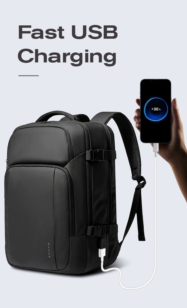 BANGE Capacity USB Charging Backpack - Premium Laptop Bags from Dressmycell.com - Just $70! Shop now at Dressmycell.com