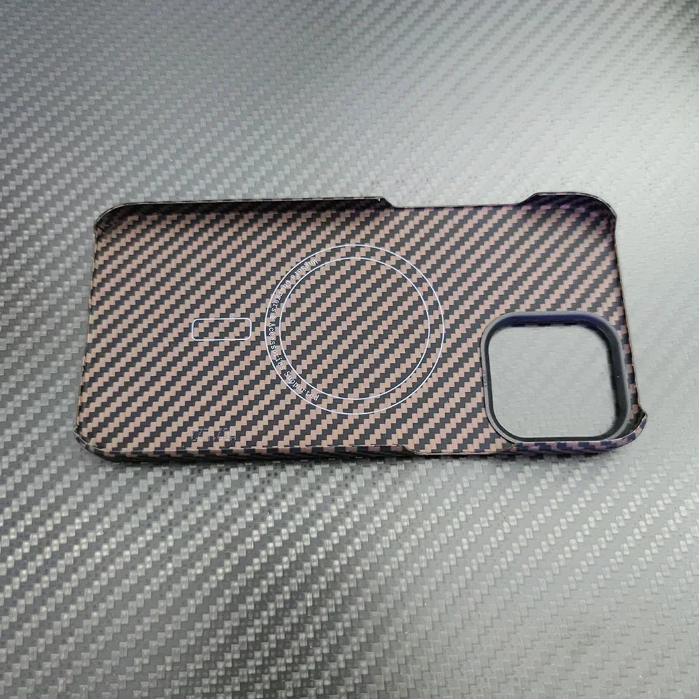 Pure Carbon Fiber MagSafe Ultra-thin Case for iPhone - Premium Mobile Phone Cases from Dressmycell.com - Just $0! Shop now at Dressmycell.com