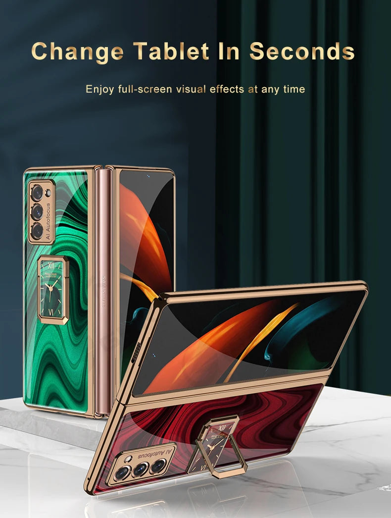 Luxury Clock Case For Samsung Galaxy Fold 2 - Premium Mobile Phone Cases from Dressmycell.com - Just $32! Shop now at Dressmycell.com
