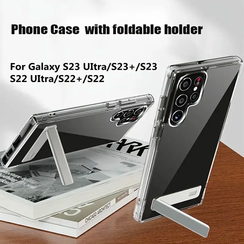 Clear Case with Horizontal & Vertical Stand for Samsung - Premium Mobile Phone Cases from Dressmycell.com - Just $15! Shop now at Dressmycell.com