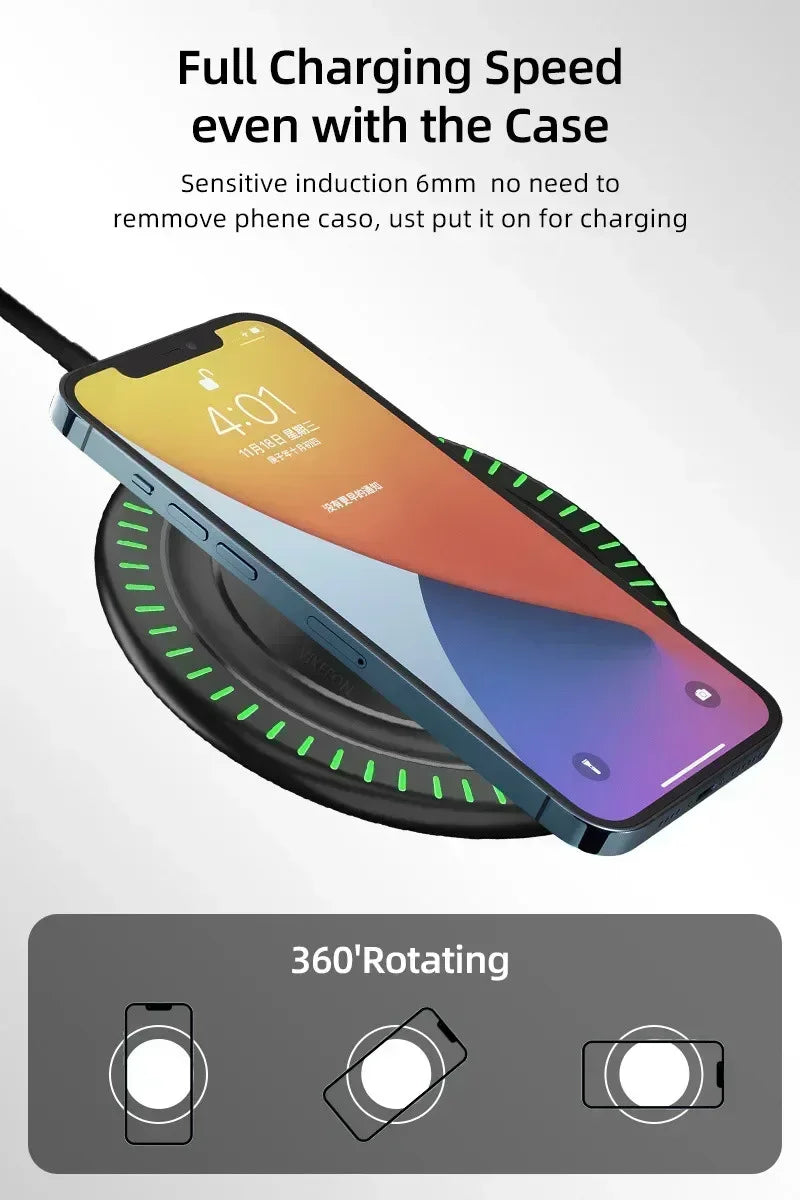 30W Fast Wireless Charging Pad - Premium Chargers & Powerbanks from Dressmycell.com - Just $15! Shop now at Dressmycell.com